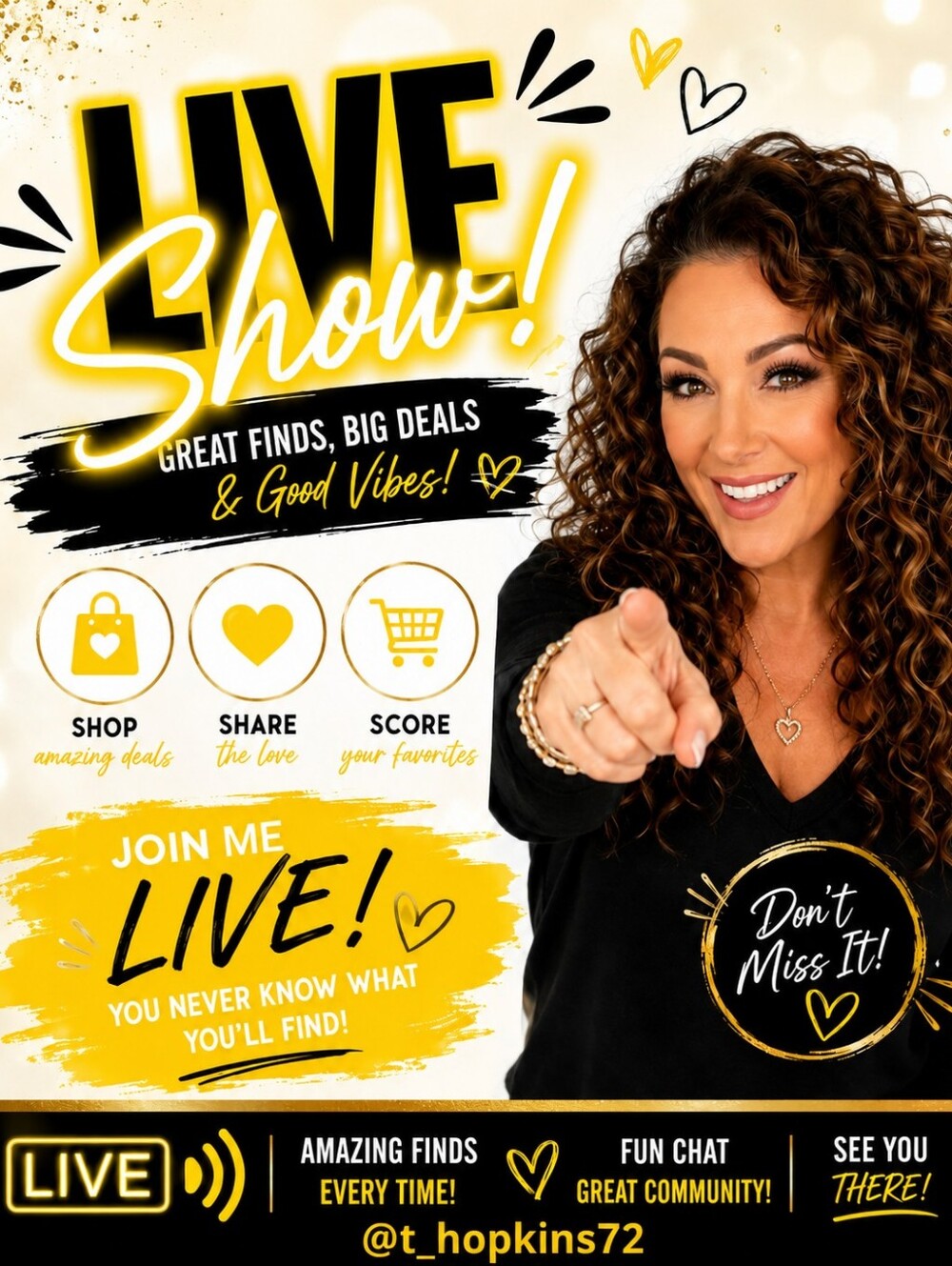 💥 Live Share Show Flyer💥 Like To Be Notified When I go Live!